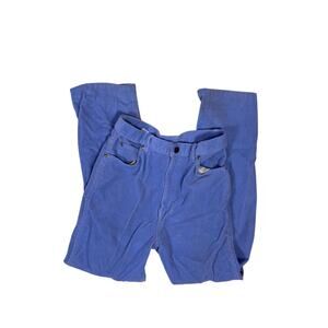 Vintage Velvet Velour High-Rise Pants Womens 11/12‎ Baby Blue Skinny Cottagecore